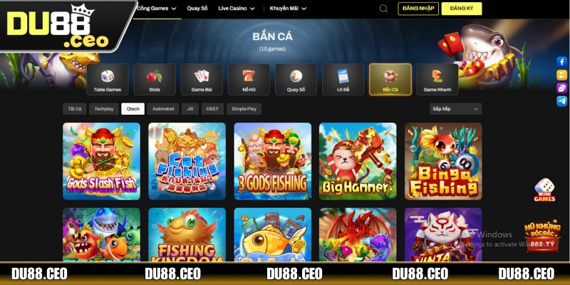 Lý do nên chọn DU88 để chơi bắn cá H5